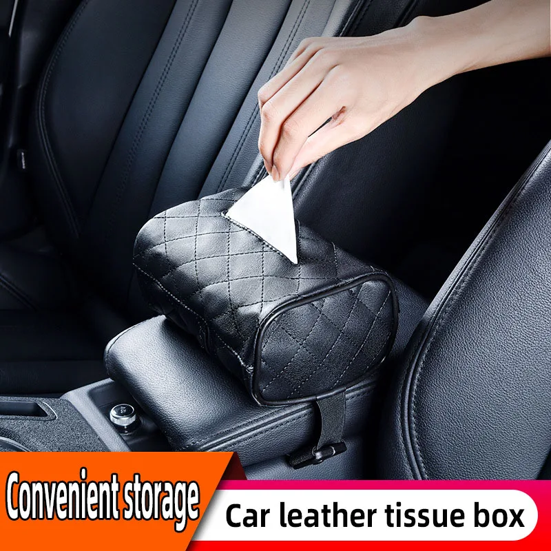 PU-Leather-Car-Tissue-Box-Cover-Sun-Visor-Seat-Back-Hanging-Type-Car ...