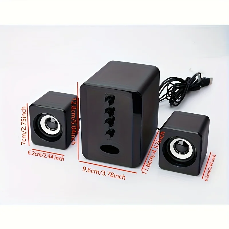 범용 휴대용 미니 유선 스피커, USB 2.1 CT콤비네이션 스피커, 베이스 음악 플레이어, 서브우퍼, 휴대폰 노트북 PC 스테레오
