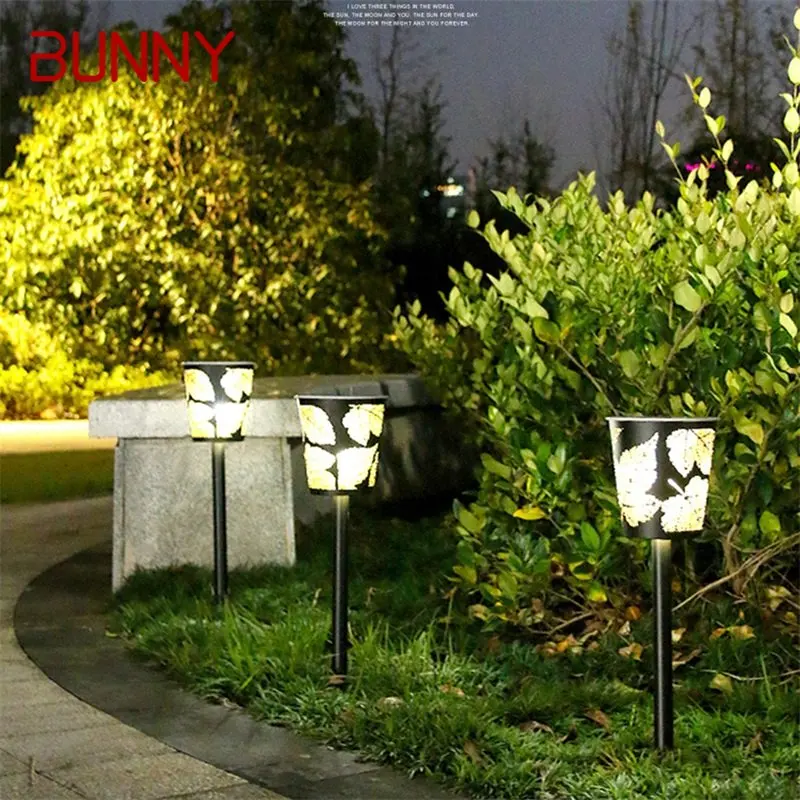 BUNNY Outdoor Lawn Light Creative Solar Waterproof IP65 LED Garden Modern for Home Lamp bad bunny logo shower curtain bathroom showers luxury bathroom bathroom and shower products waterproof shower curtain