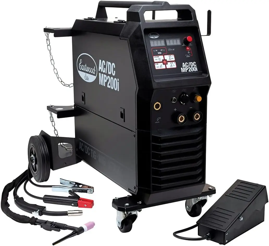 Elite 200 Amp Multi-Process AC/DC MP200i Welder TIG Welder High Frequency Start and Foot Pedal Welding Machine
