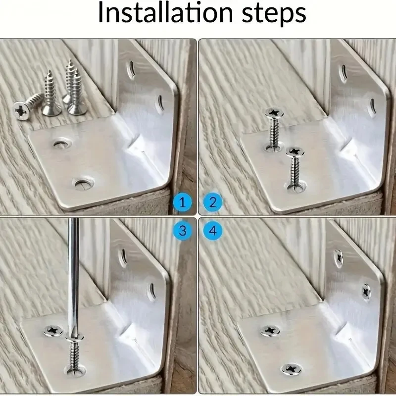 Angle Iron Bracket Corner Bracket 20/40pcs Angle Iron Board Table Chair Cabinet Wardrobe Fixed Connector 90-degree Angle Iron Plate Bracket