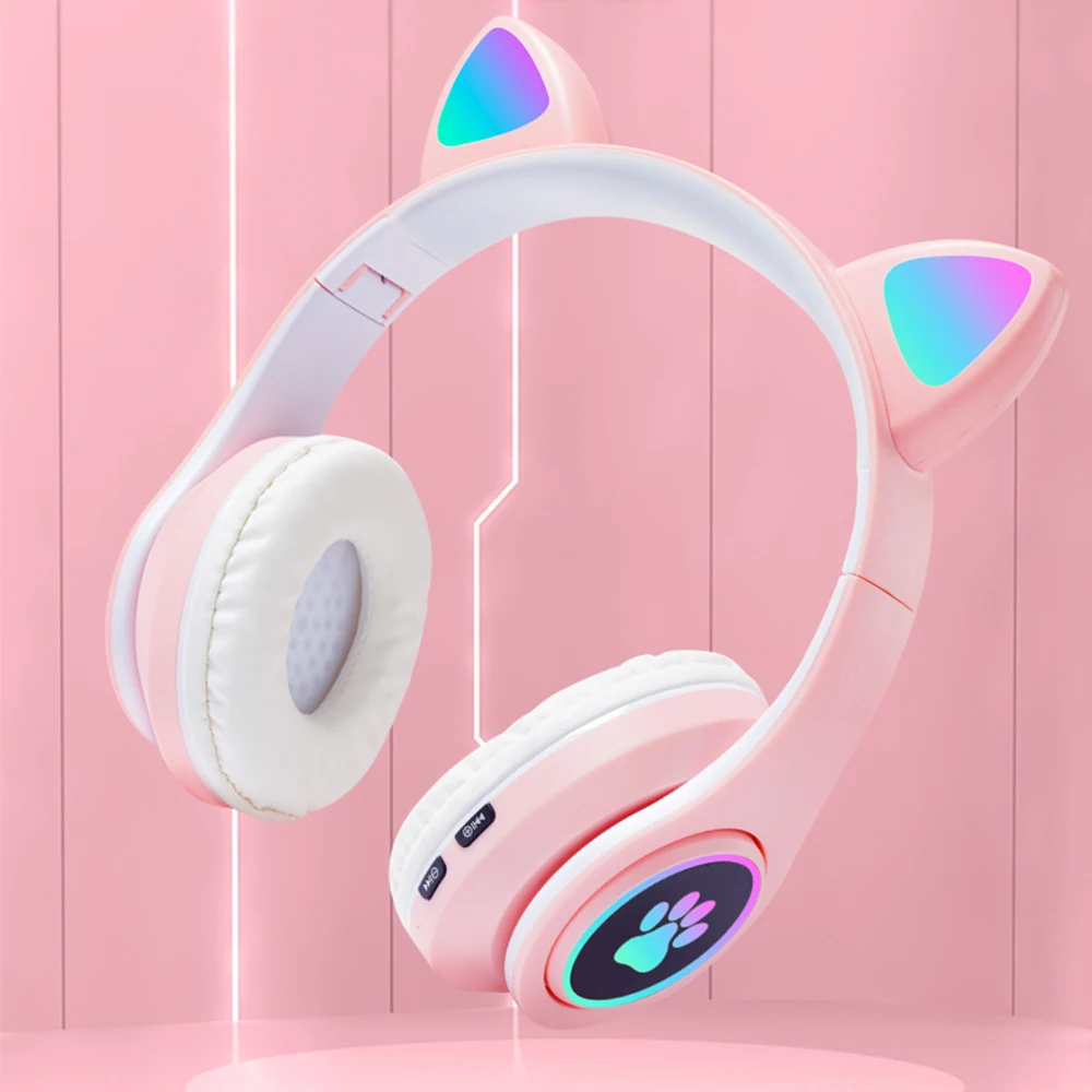 Casque Bluetooth Enfant, Ecouteurs Enfants sans Fil du Volume Limité 85dB  avec Oreille de Chat Réglable/Pliable pour Apprentissage/PC/Phone/Gaming,  Casque Audio pour Fille Ado Fils(Dégradé Rose) : : High-Tech