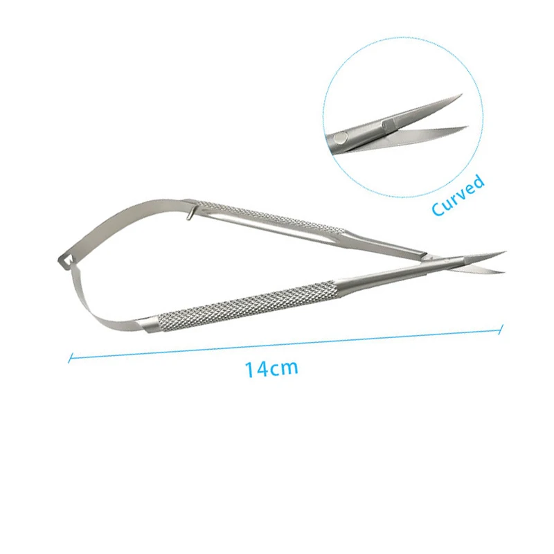 1pcs Ophthalmic Corneal Castroviejo Micro Scissors Stainless Steel Instrument