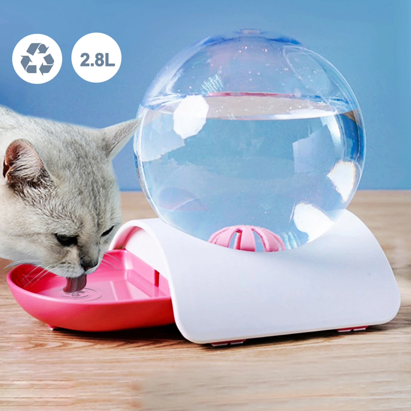 

High Capacity Pet Water Dispenser Eco Friendly Pet Drinking Bowl Automatic Feeder For Cats Dogs