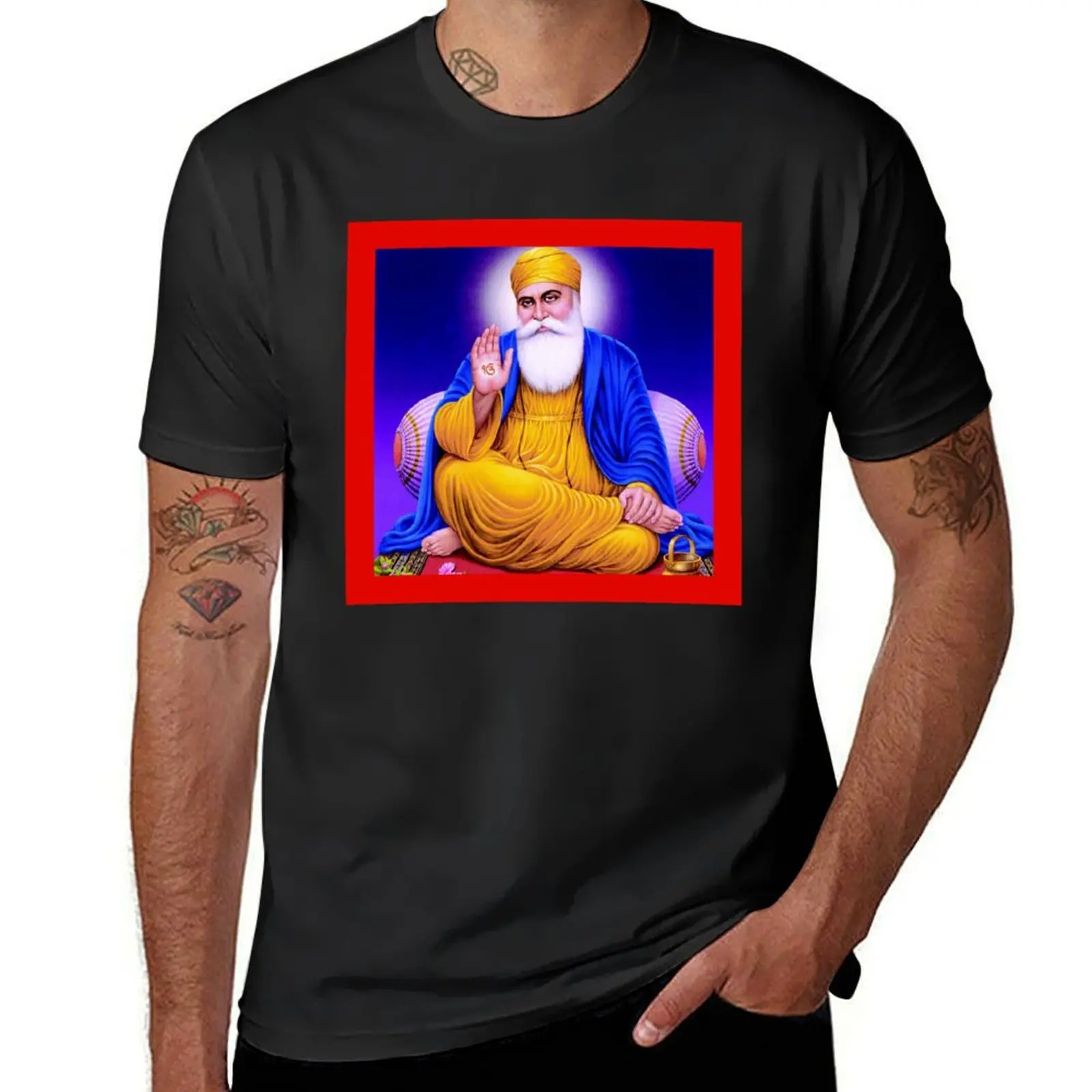 Guru Nanak ji T-Shirt heavyweights shirts graphic tees men clothing