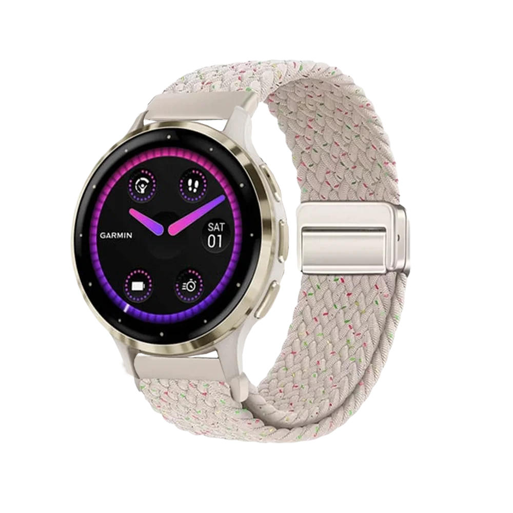 Premium 18mm Nylon Braided Magnetic Watchband Strap