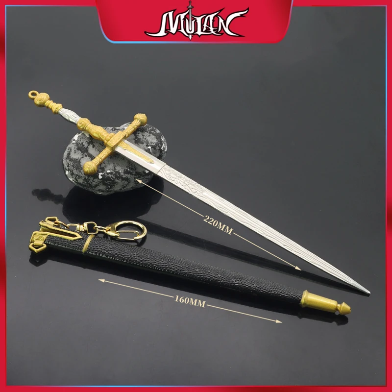 22CM Lordsworn Greatsword Elden Ring Game Weapon Uncut Cosplay Metal Model Katana Real Steel Sword Toy Knife Anime Play Kid Gift