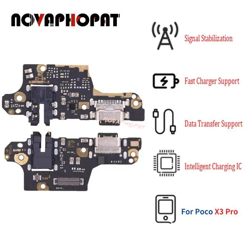 Novaphopat-xiaomi poco x3/x3 pro用のUSBドック,急速充電器