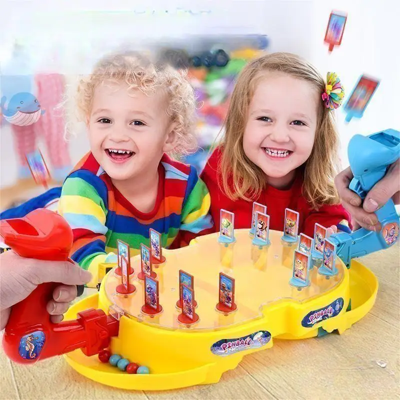 

Interactive Pinball Battle Table Games Desktop Children Catapult Marble Shooting Toys Educational Desk Toys Indoor Fun For Kids