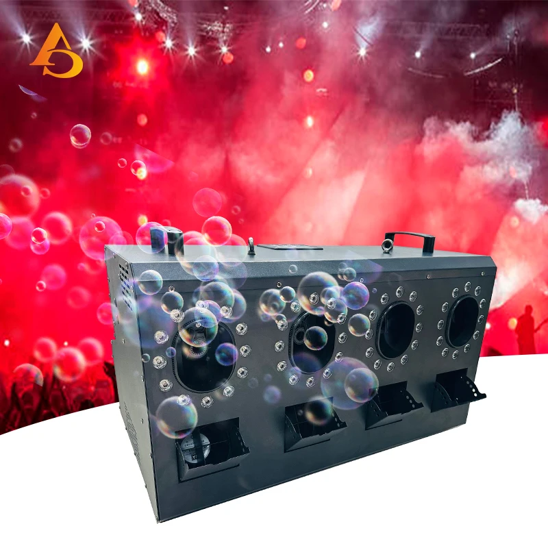 

LED Bubble 1500w 4 Ways Fog Machine DMX Remote Smoke Bubble Machine with Lights RGBW Large Capacity for Stage Events