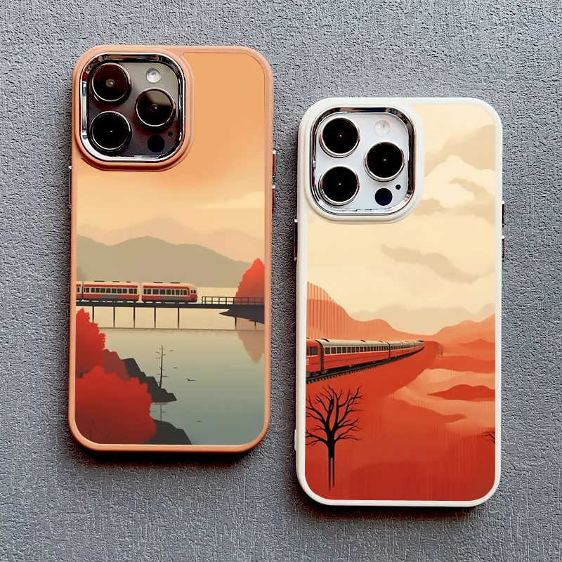 Autumn Maple Leaf Scenery Silicone Phone Case