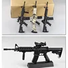 DIY 1:3 Scale Mini Alloy M4 Toy Gun Rifle Detachable Gun Model Plastic Metal Pistol Weapon Assembly for Boys Collection Gifts 1