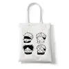 Jujutsu Kaisen Shoulder Bags Fashion Anime Printed Tote Handbag Canvas Girl Environmental Large Capacity Portable Shopping Bag 3