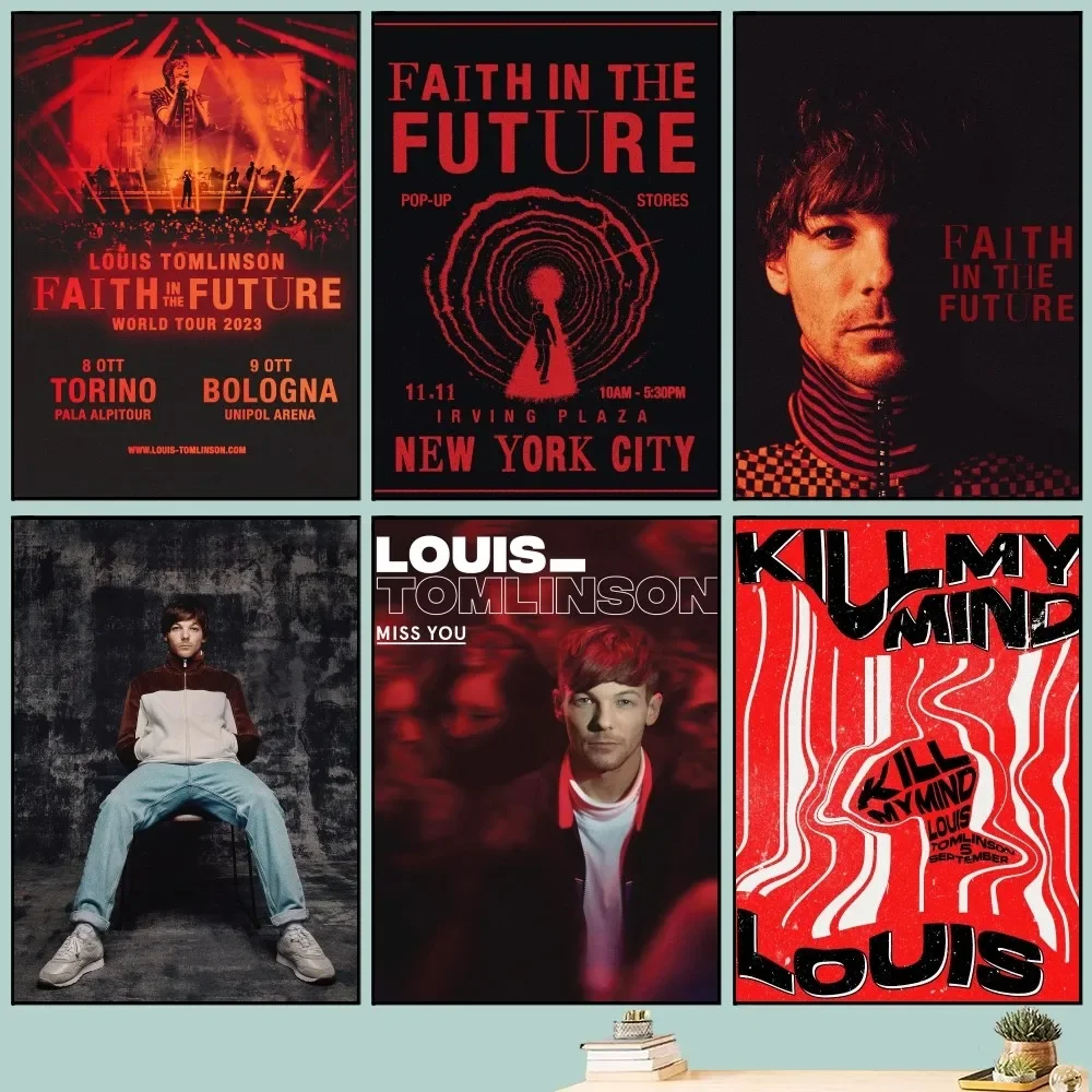 Movie Poster L-Louis Hot Singer T-Tomlinsons DIY Vintage Wall Art Painting Study Stickers Small Size