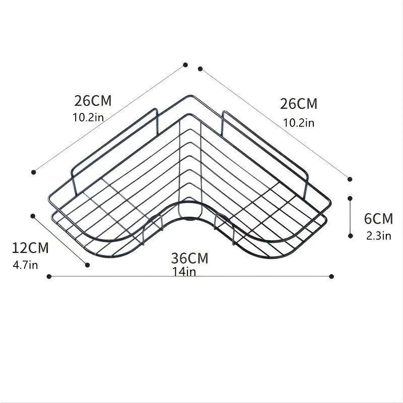 Bathroom Shelf Shampoo Storage Rack Holder Kitchen No Punching Triangle Storage Rack Bathroom Accessories 4