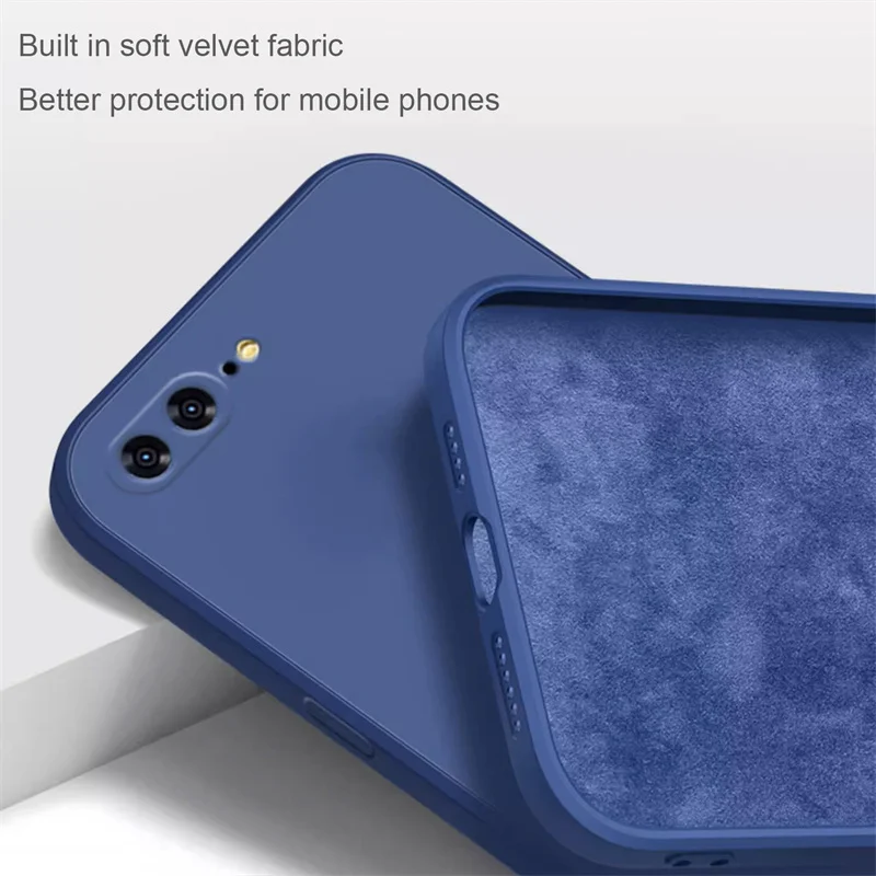 รูปสินค้า เคสซิลิโคนขอบตรง สำหรับ iPhone 11 12 13 14 15 Pro XS Max XR X 8 7 ป้องกันการกระแทก
