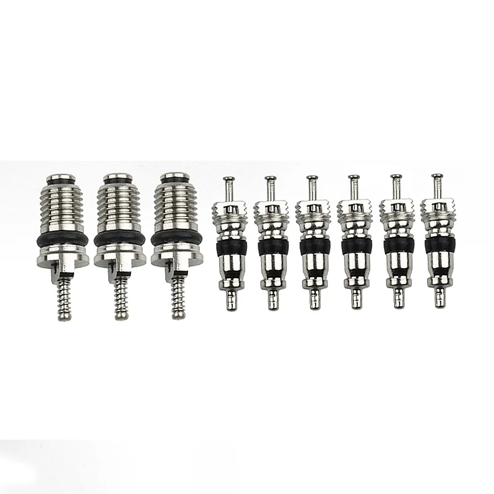 

10Pcs/Set Car Air Conditioner Valve Core With Wrench Removal Tool Vehicle Auto Car A/C Air Conditioning System Repair Kit 75mm