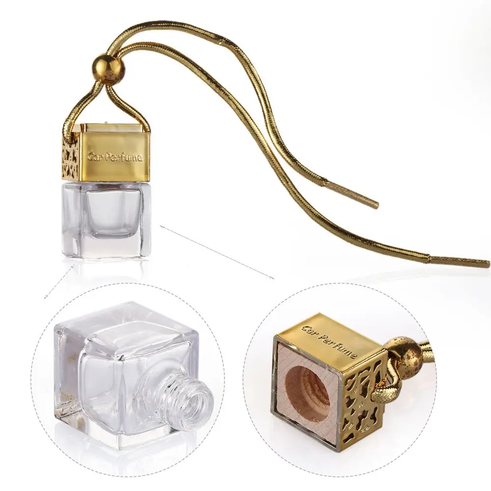 1/3PCS Home Decor Hanging Pendant Diffuser Air Fresher Empty Glass Bottles Fragrance Car Perfume Bottle