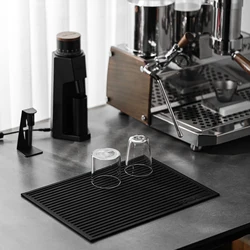 Coffee Bar Tamping Mat Dish Drying Mats for Kitchen Counter Silicone Dish Drying Mat Kitchen Dish Drying Pad Kitchen Accessories