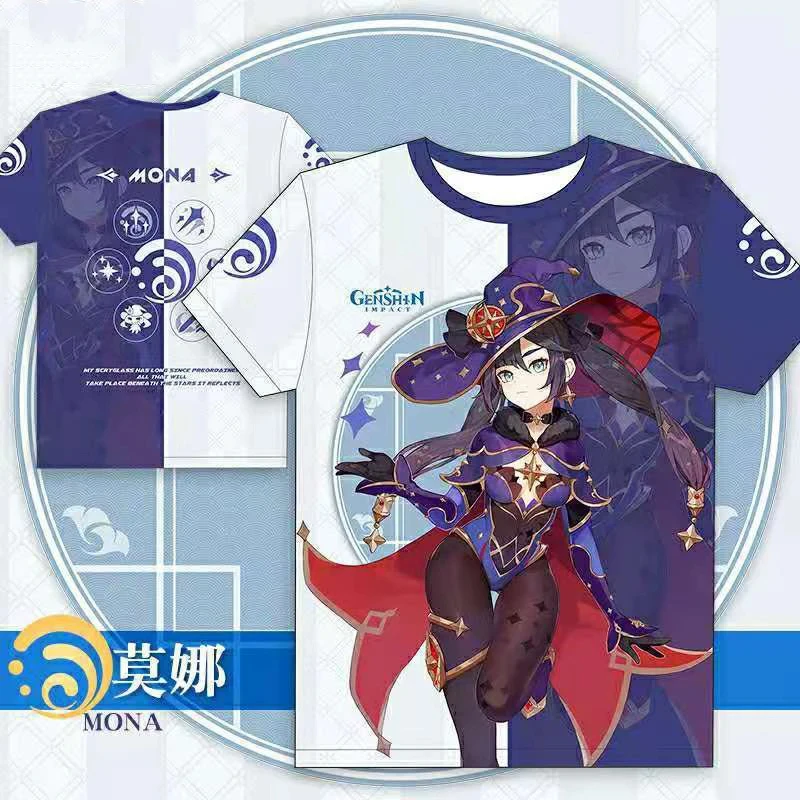 

Genshin Impact 3D Print T-Shirts Anime Game Kawaii Girls Streetwear Keqing Xiao Women Oversized T Shirt O-neck woman clothing