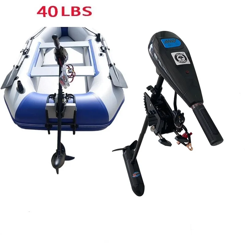 

Solarmarine 40LBS 12V Electric Trolling Motor Inflatable Boat Outboard Engine for PVC Fishing Kayak Propeller Kit