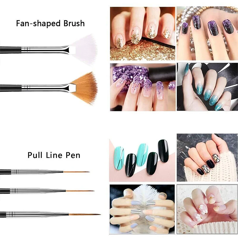 Enhance Your Manicure Kit with Premium Nail Art Brushes and Tools. Elevate Your Nail Game with Professional-grade Accessories and Supplies for Perfect Nails Every Time! - Image 2