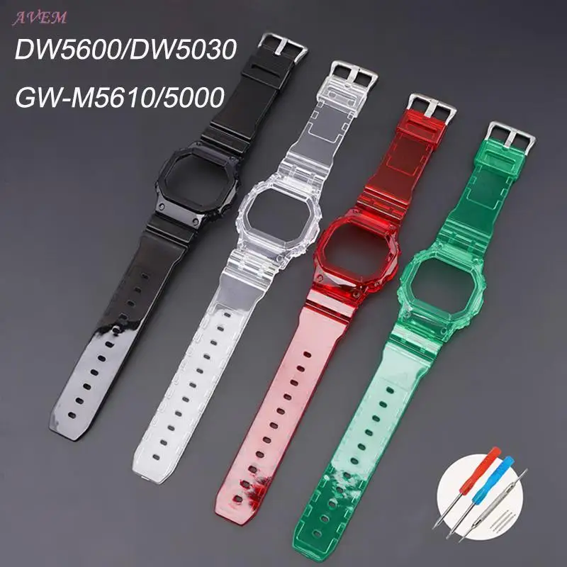 

Полимерный ремешок для часов + чехол для Casio G-Shock DW-5600/5000/5030/5025 GW-M5610/M5600