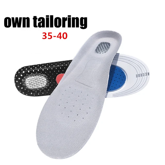Premium Orthotic Gel Insoles Orthopedic Flat Foot Health Sole Pad For Shoes Insert Arch Support Pad For Plantar fasciitis Unisex Gray 35-40