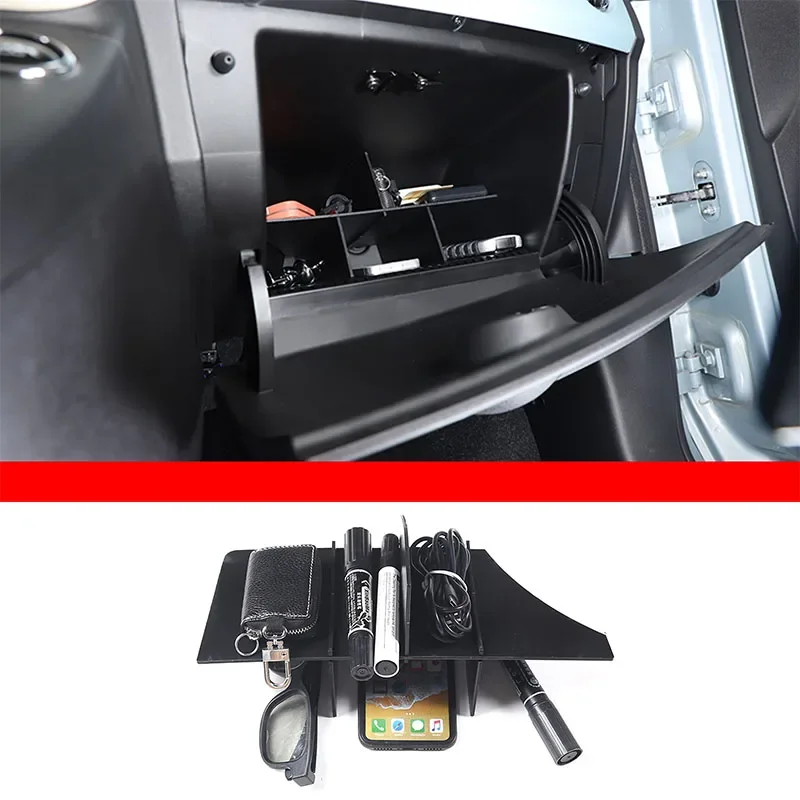 2016 2023 피아트 500 Abarth 595 695, ABS 블랙 자동차 스타일링, 글로브 박스 분배기, 자동차 인테리어 수정 액세서리