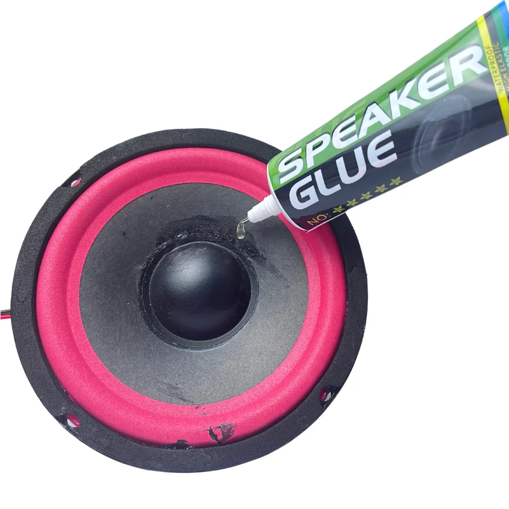 FIXWANT Loud Speaker Repair Glue Foam Side Dust Cap Rubber Edge Cone Basin Strong Adhesive 15/25/50ML Black / Yellow 5