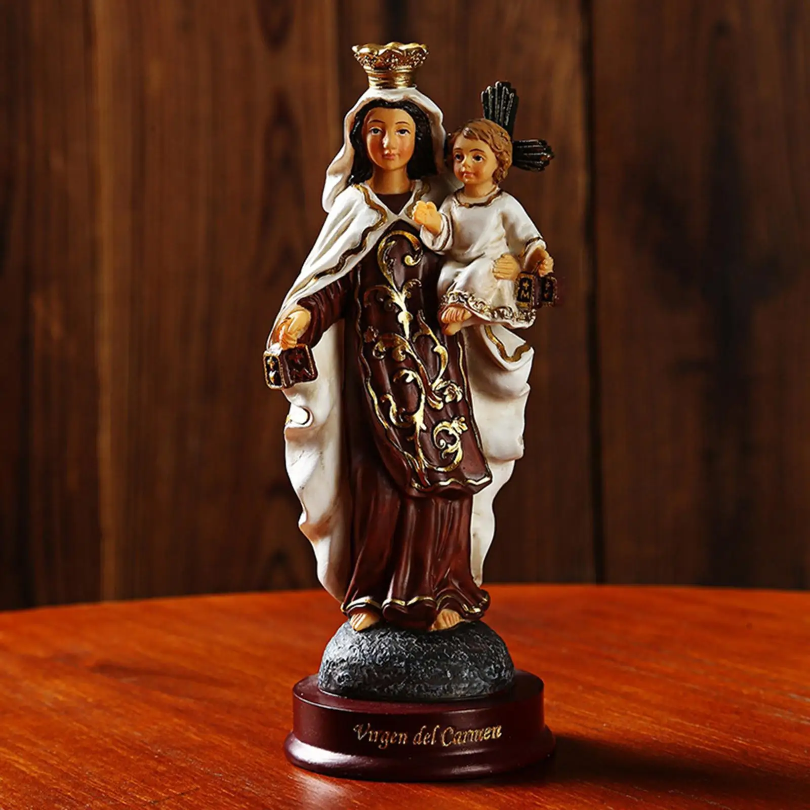 Religious Figurine Resin Virgin Mary Statue and Sculpture,Blessed Virgin Mary Statue,Our Lady of Lourdes Art Pieces Decoration