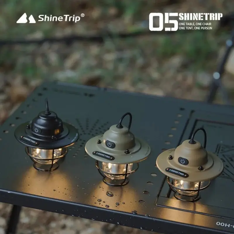 ShineTrip جديد في الهواء الطلق  قلادة ضوء الترا حياة طويلة التخييم المحيطة ضوء المحمولة أضواء خيمة قابلة للشحن
