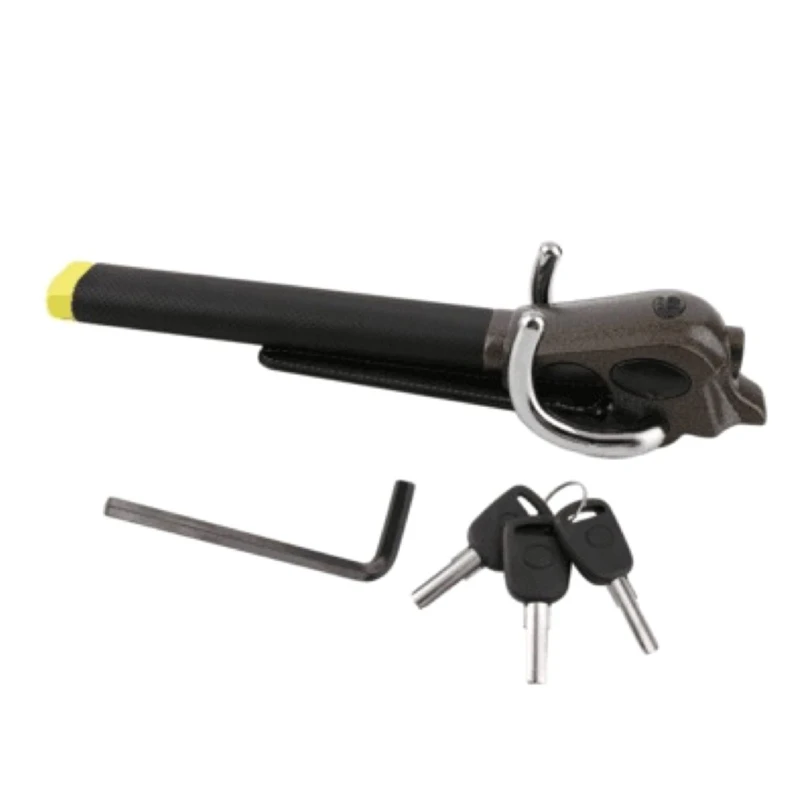 

D7WD Steering Wheel Lock Anti Theft Security-System with 3 Keys Safety Hammer