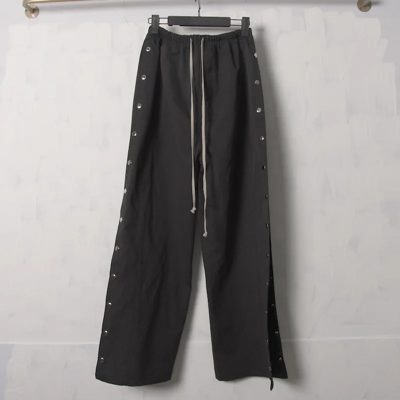 

2023 черные темные свободные рабочие брюки Rick, модные мужские повседневные брюки-карго