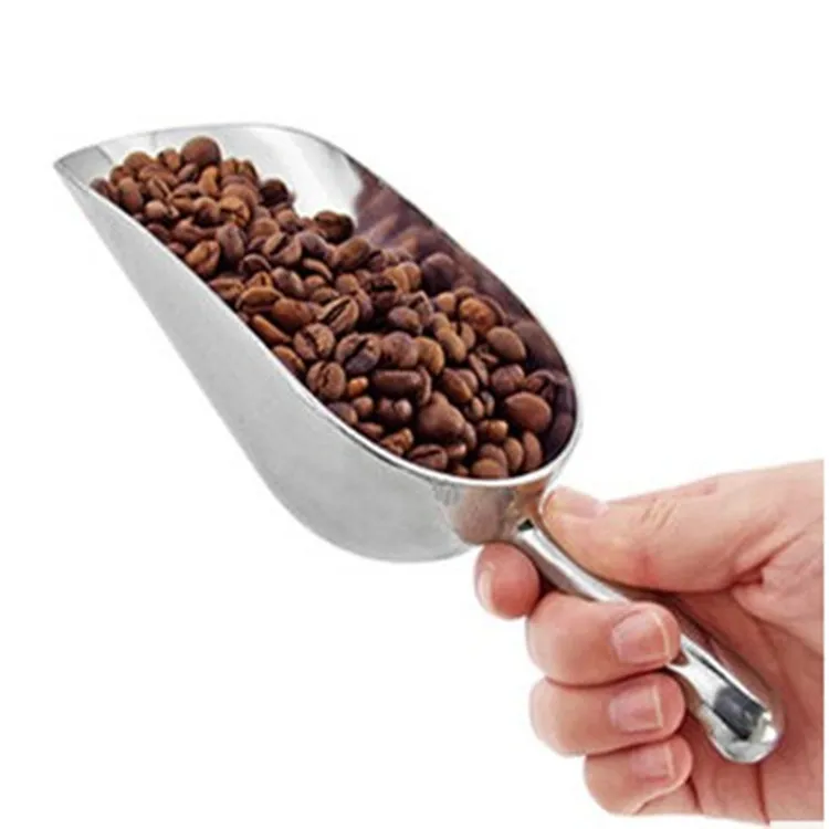 Aluminum Alloy Ice Shovel Scoop Plastic Charcoal and Ash scoop Wood Chip Scoop Barbecue Grid Plastic Suit Pellets Saw Dust