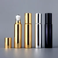 10ml Roll On Bottle Portable Essential Oil Bottles Glass Empty Refillable Perfume Bottle Eye Cream Massage Application Sample - Image 2