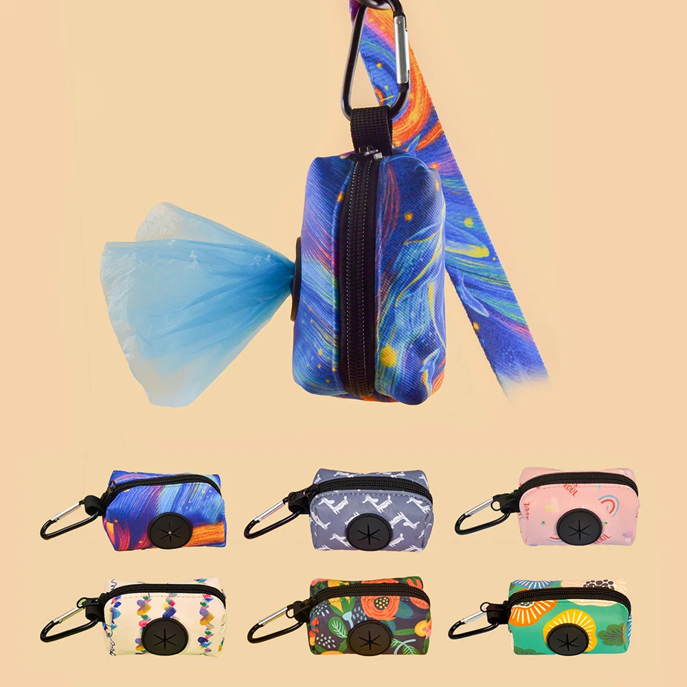 Pet Poop Bags Cute Funny Prints Easy Clean for Walking Dog