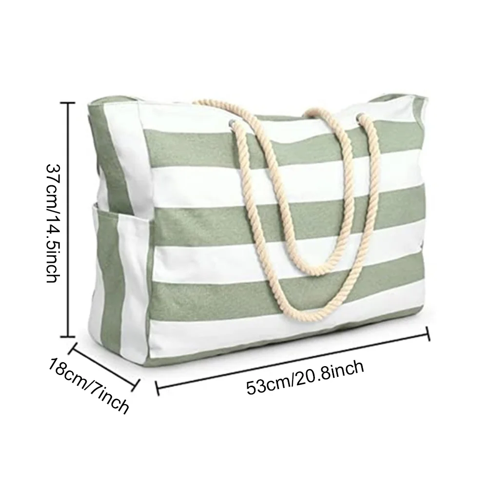 Swim Pool Bag Waterproof Sandproof Shoulder Bag with Zipper Travel Overnight Bag for Women