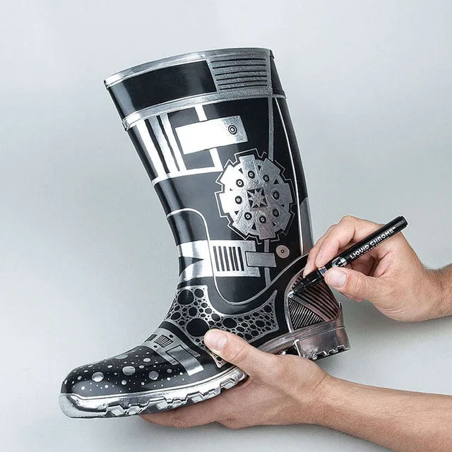 DIY 반사 페인트 펜 미러 마커, 크롬 골드 실버 마커, 자동차 스타일링 아트 공예