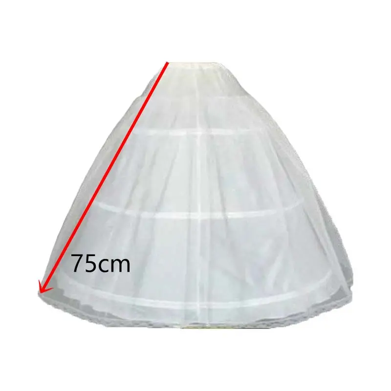 White Petticoats for Children Ball Gown Wedding Flower Girl Dress 2/3 Hoops Crinoline Puffy Kids Slip High Quality Underskirt - Image 5