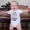 Papa Is My Hero Spanish Printed Baby Bodysuit Infant Short Sleeve Jumpsuit  Boys Girls Dad Birthday Father's Day Outfit Clothes 1