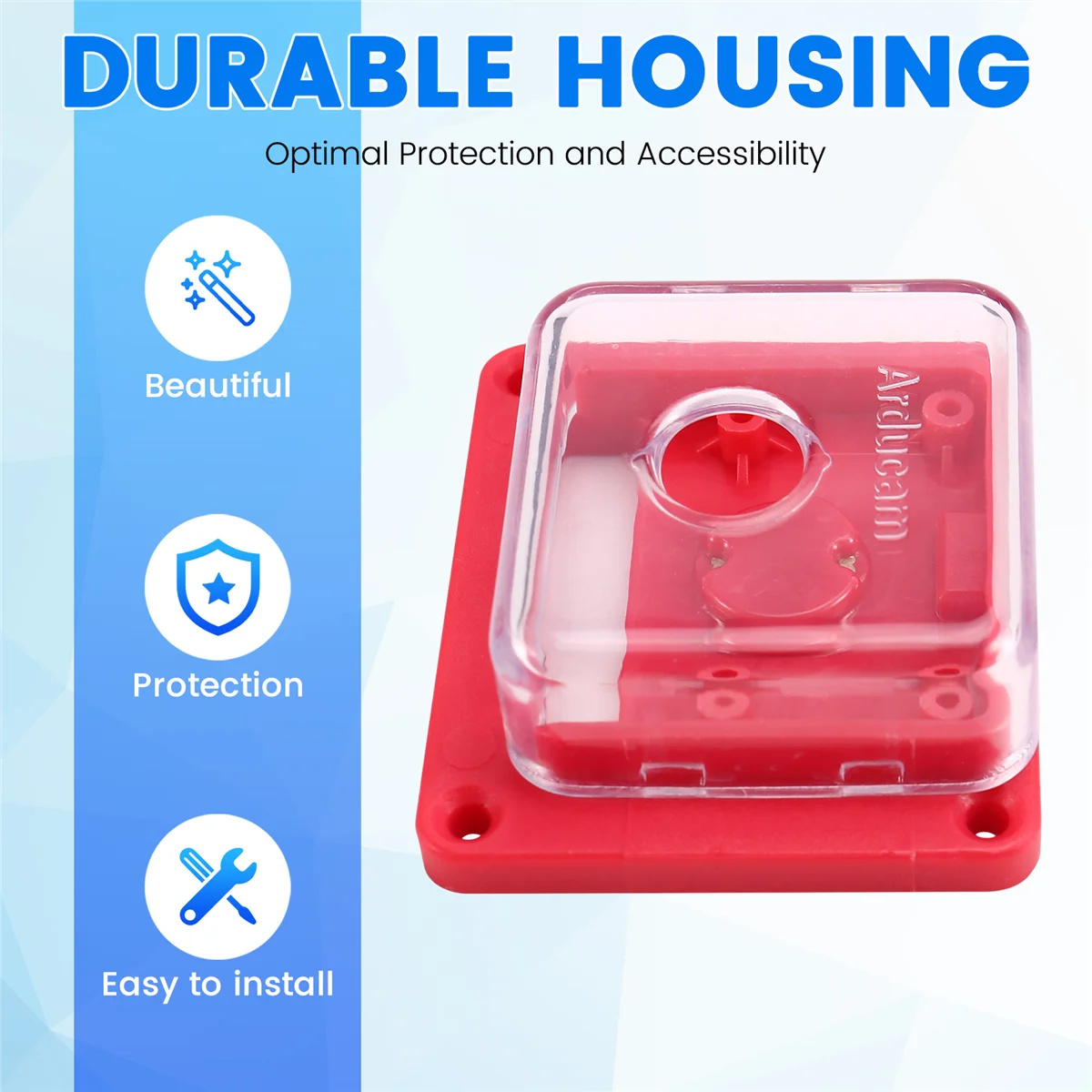 For RPi Camera Module Case for RPi Camera V1/V2 16MP/64MP IMX219 Board Housing Case Red