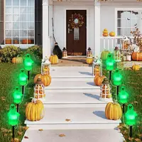 Halloween Pathway Markers Lights Waterproof Solar Ghost Stake Lights Ghost Pathway Lights Halloween Pathway Lights Ghost 2