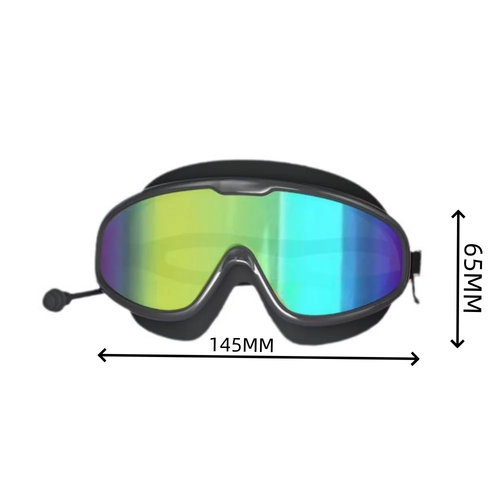 Swimming Goggles Big Frame Swimming Goggles Big Frame HD Wide View Anti-Fog UV Protection Swimming Goggles for Adults No Leaking 6