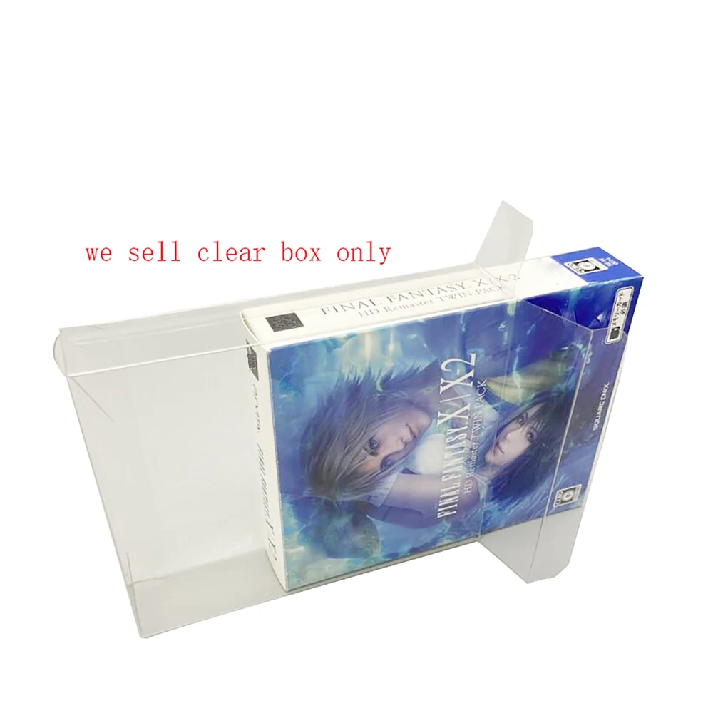 

100PCS Clear transparent box cover For PSV Vita game For Final fantasy X/X-2 collection display storage PET protective box