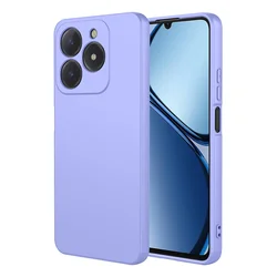 Simple Liquid Magic Bumper Flexible Armor Frame Antiskid Matte Phone Case for Realme Note 70 (Purple)