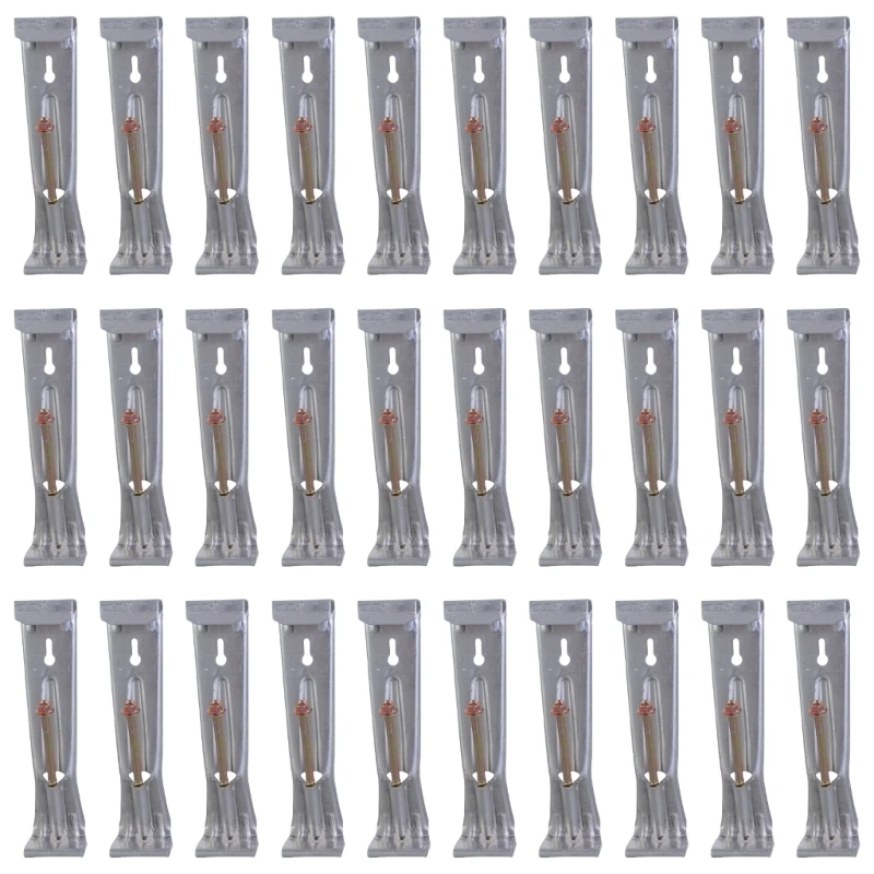 30 Pieces Gutter Hangers Hide Bracket Clip for 5 Inch K Styles Aluminum Gutters Includes Quick Screw and Drill Bit