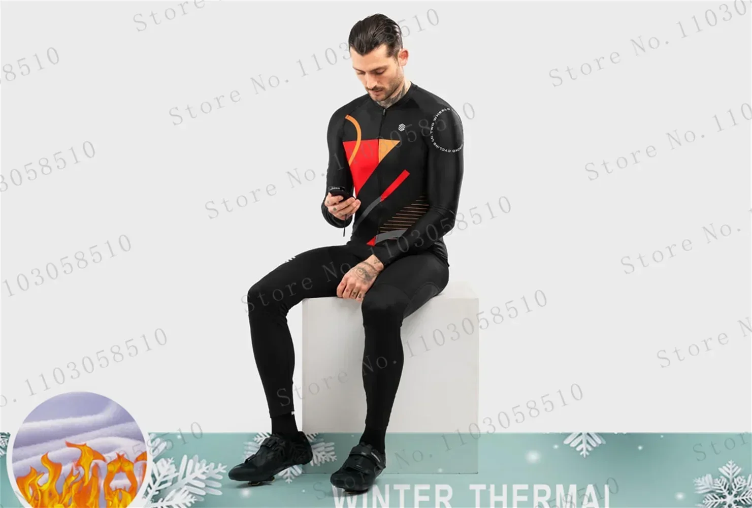 Siroko Winter Cycling Jersey set Men long sleeves MTB Jersey Bike maillot Ropa Ciclismo Thermal Fleece Cycling Clothing new