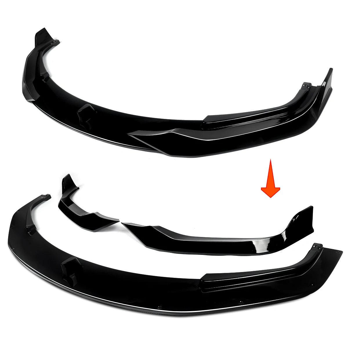Gloss Black MP Style Front Bumper Lip Spoiler Fit For 2018-2023 BMW 8 Series G14 G15 G16 M850i 840i Front Splitter Body Kit