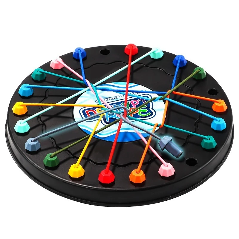 Board Game Kid Rope Knots Puzzle Color Line Twisted Connected Ropes Logic Thinking Parent Child Interactive Toy